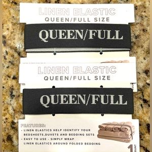 Set of 2 Queen Size Linen Elastics for Bedsheets, Bedding Sets and Duvets